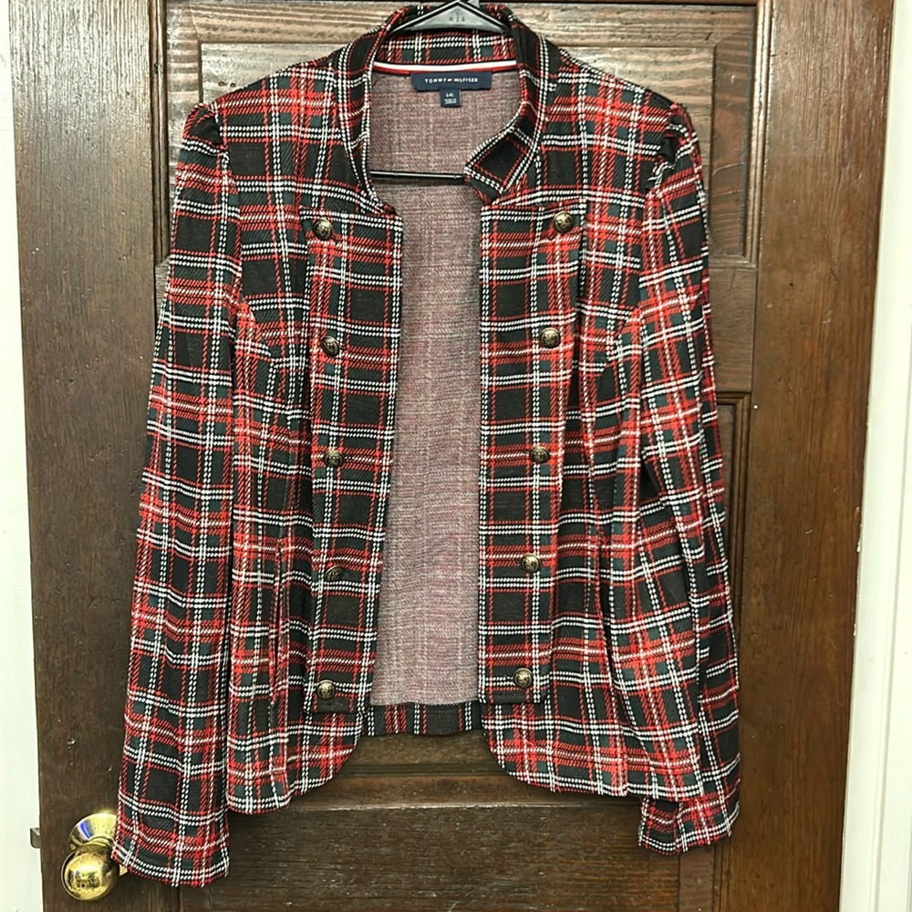 Tommy Hilfiger Ladies Holiday Tartan Blazer